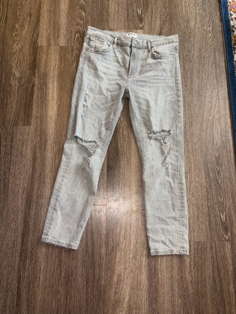 Womens AGolden Feel Good faded grey jeans az 30x25
